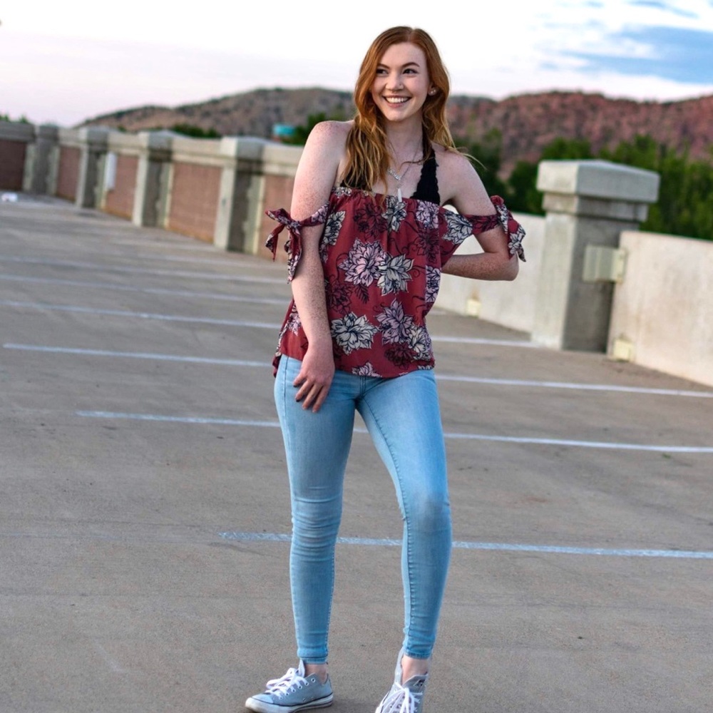 Others Follow Floral Off Shoulder